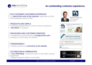 An outstanding customer experience
27/04/2013 18EFMA - Customer Week csaconsulting
TRANSPARENCY
• Rating of products and c...
