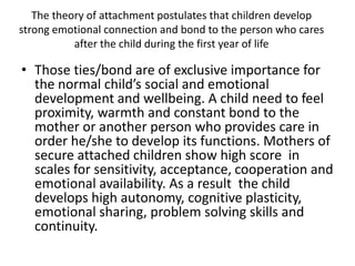 Attachment Theory and Parenting | PPTX