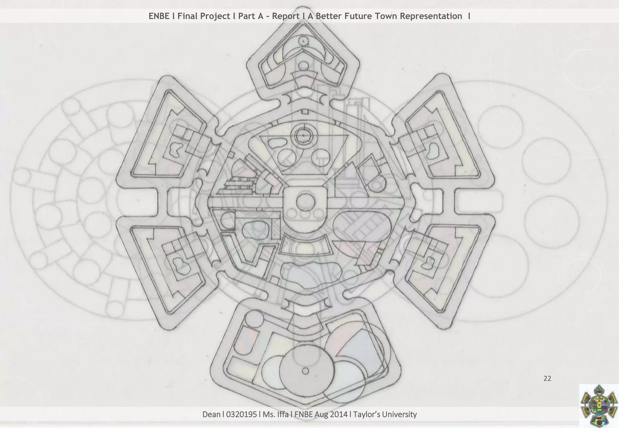 Dean l 0320195 l Ms. Iffa l FNBE Aug 2014 l Taylor’s University
22
ENBE l Final Project l Part A - Report l A Better Future Town Representation l
 