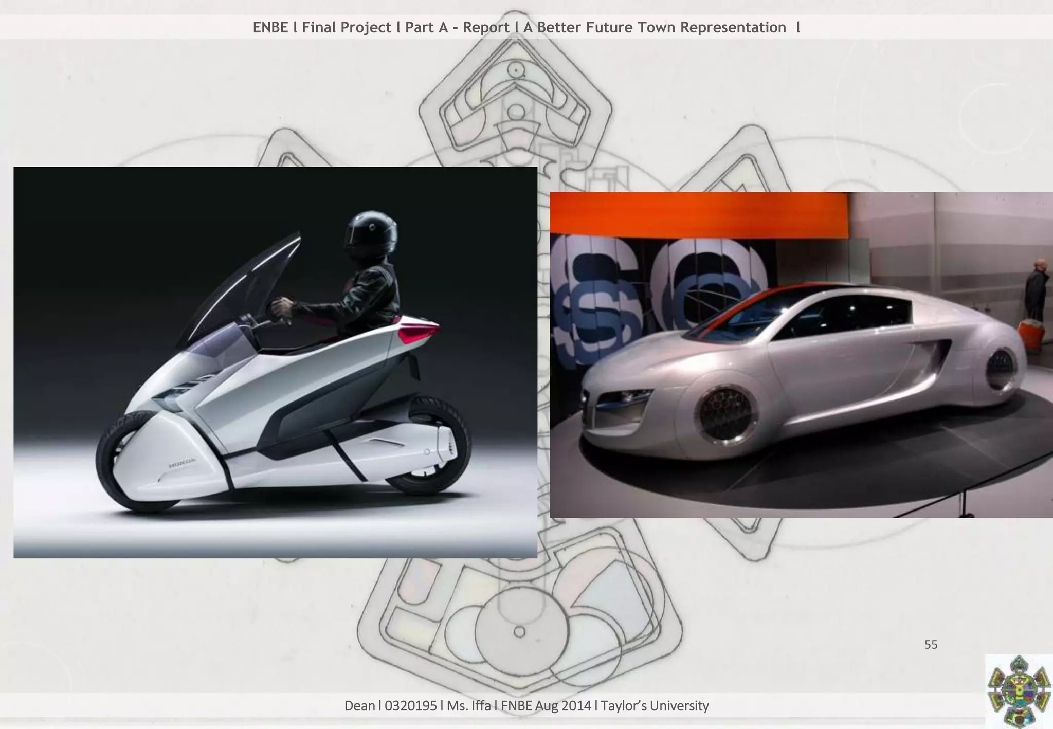 Dean l 0320195 l Ms. Iffa l FNBE Aug 2014 l Taylor’s University
55
ENBE l Final Project l Part A - Report l A Better Future Town Representation l
 