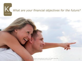 What are your financial objectives for the future?
6
Your Future
© 2011-2016 Karatbars International GmbH, All rights reserved.
Karatbars is an international Trademark
 