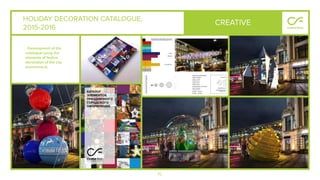 70
HOLIDAY DECORATION CATALOGUE,
2015-2016
CREATIVE
. Development of the
catalogue using the
elements of festive
decoration of the city
environment.
 