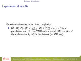 Yara Using Generation of Static YARA-Signatures Using Genetic Algorithm | PDF