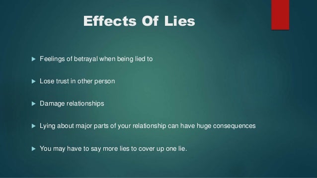 cause and effect of telling lies essay