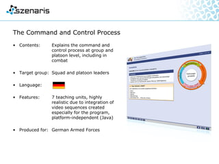 • Contents: Learning program instructing
editors in the use of the
"dpa platform" search tool
• Target group: Editors, journalists
• Language:
• Features: Web-based learning program,
learning content is provided in
a LMS, various roles available
(administrator, trainer, teacher…)
• Produced for: dpa
dpa-platform
 