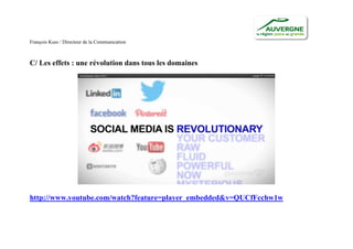 François Kuss / Directeur de la Communication



C/ Les effets : une révolution dans tous les domaines




http://www.yout...