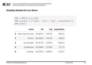 EuroPython 2019: GeoSpatial Analysis using Python and JupyterHub | PDF