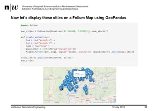 EuroPython 2019: GeoSpatial Analysis using Python and JupyterHub | PDF