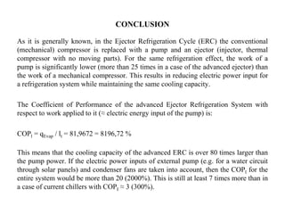 EJECTOR REFRIGERATION CYCLE WITH THE INJECTION OF A HIGH DENSITY FLUID ...