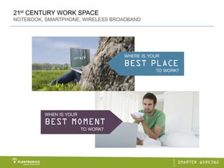 21st CENTURY WORK SPACE
NOTEBOOK, SMARTPHONE, WIRELESS BROADBAND
 