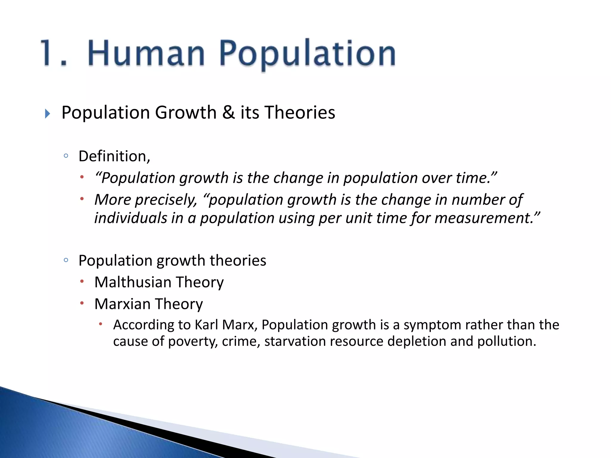 Population growth and Natural resources | PPTX