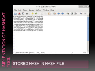 STORED HASH IN HASH FILE
 