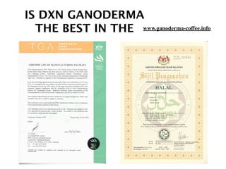 IS DXN GANODERMA
THE BEST IN THE www.ganoderma-coffee.info
 