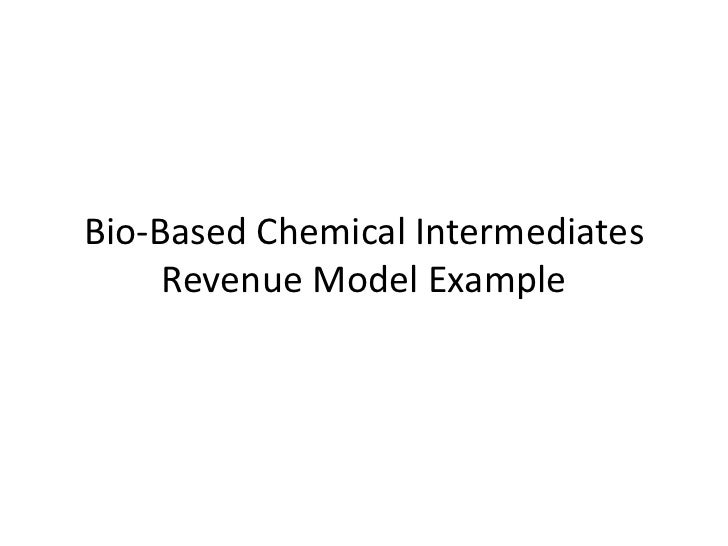 bio based chemical intermediates revenue model model bio example