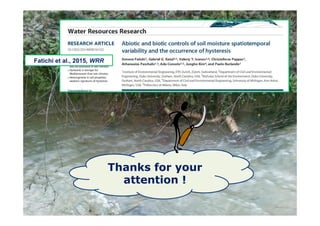 Thanks for your
attention !
Fatichi et al., 2015, WRR
 