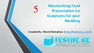 Mesmerizing Food
Presentation Ice
Sculptures for your
Wedding
5
Created By : Monik Makadiya (http://festiveice.com/)
 