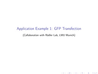 Application Example 1: GFP Transfection
(Collaboration with Rädler Lab, LMU Munich)
 