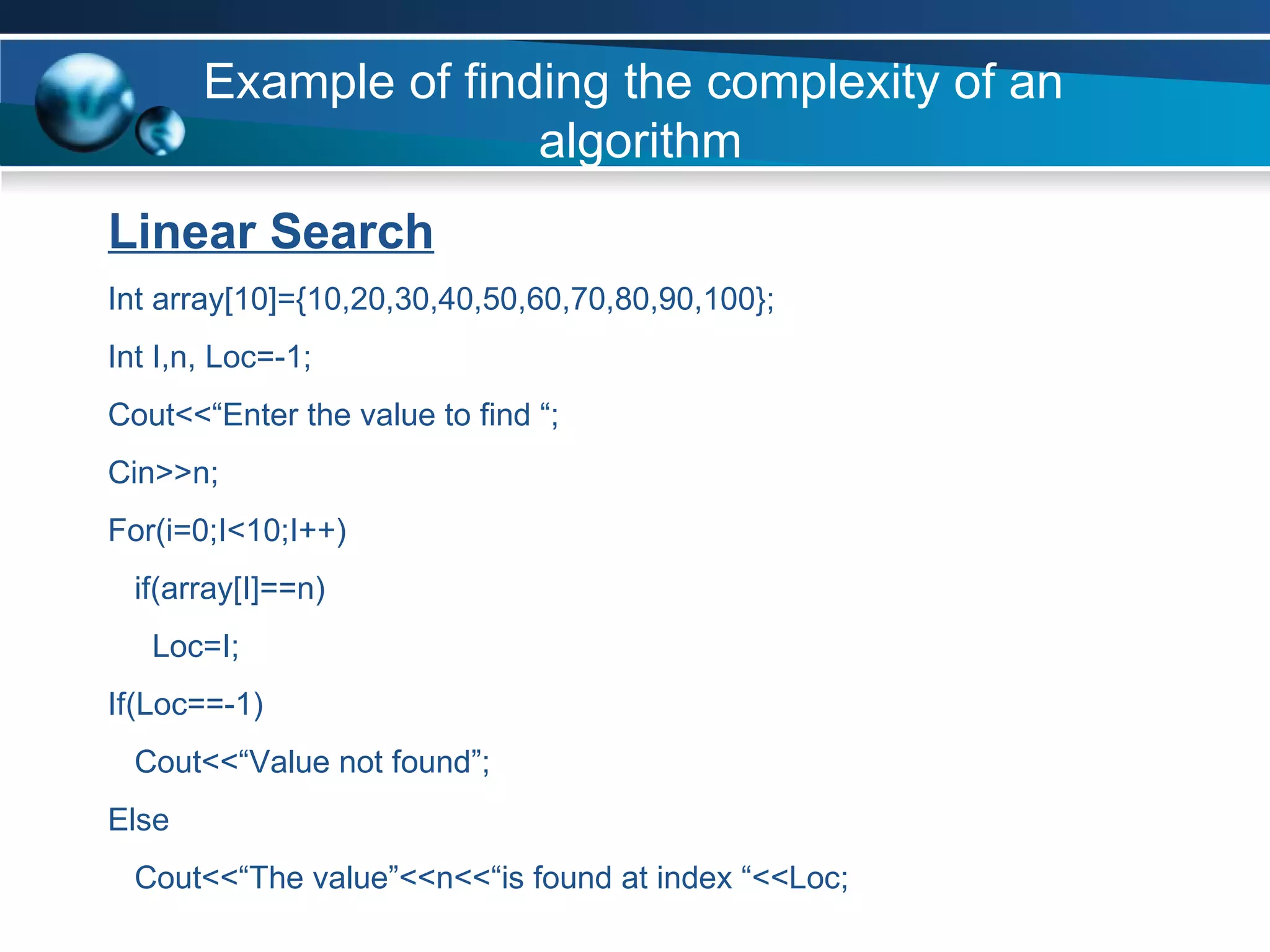 Complexity of Algorithm | PPT