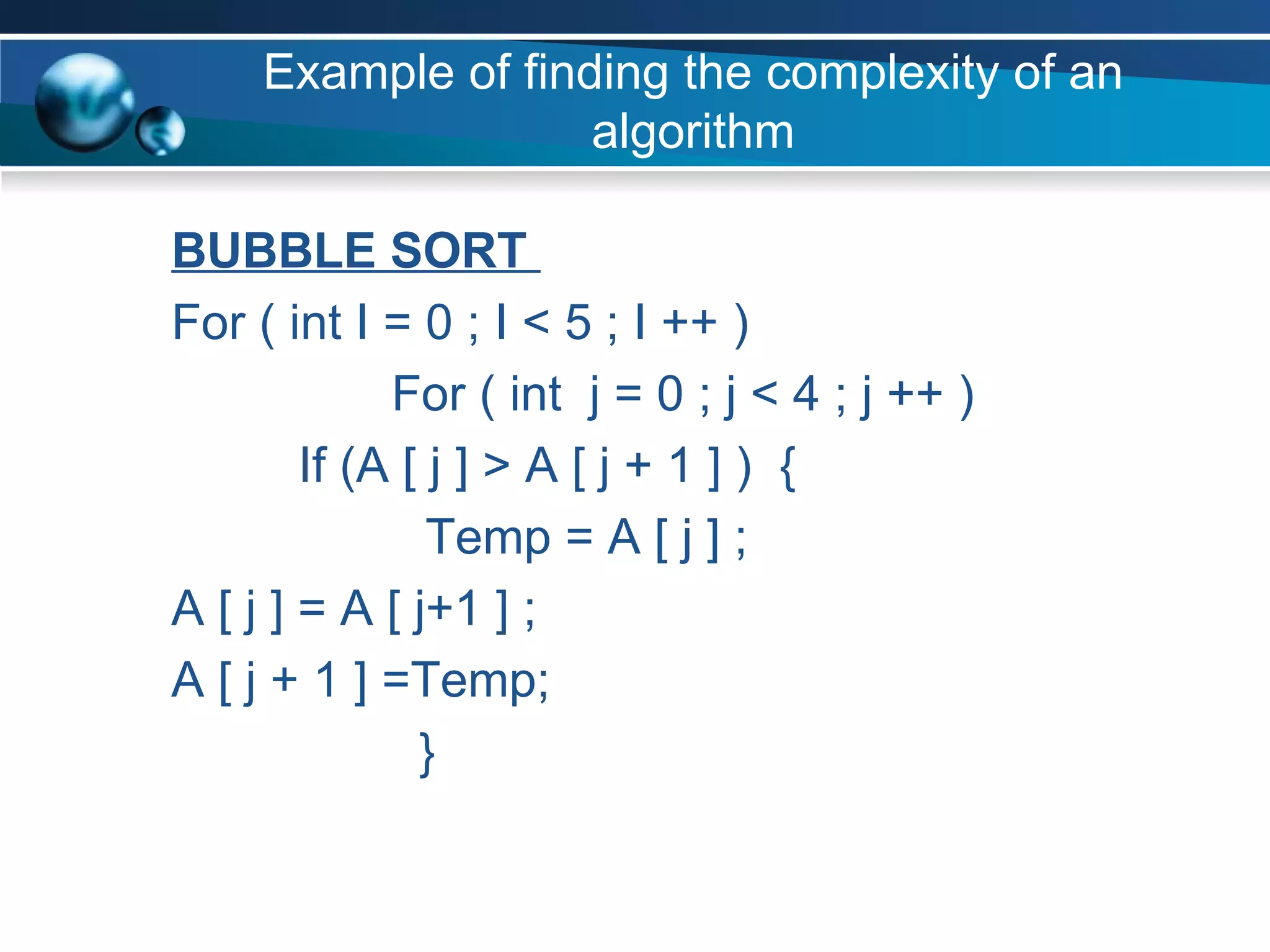 Complexity of Algorithm | PPT
