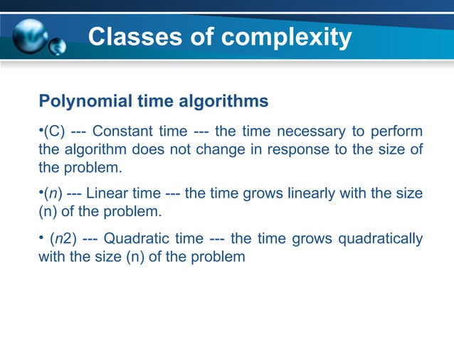 Complexity of Algorithm | PPT