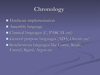 Introduction to synchronous programming langauges | PPT