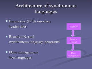 Introduction to synchronous programming langauges | PPT