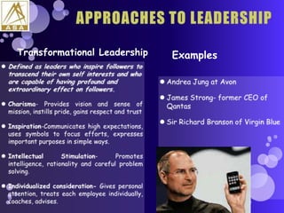 Transformational Leadership   Examples
 