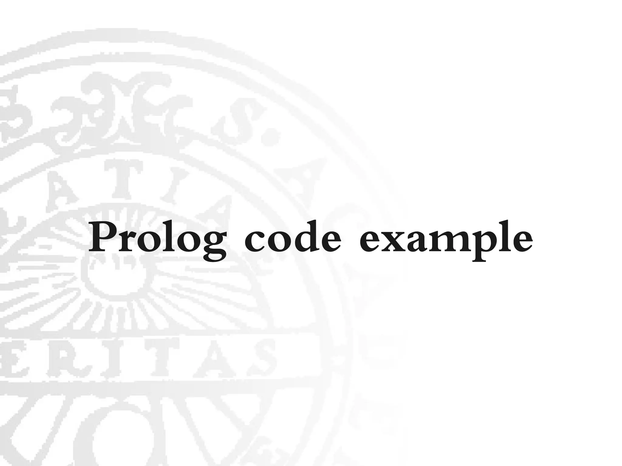 Prolog code example
 