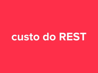 custo do REST

 