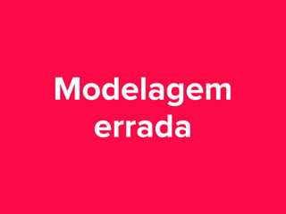 Modelagem
errada

 