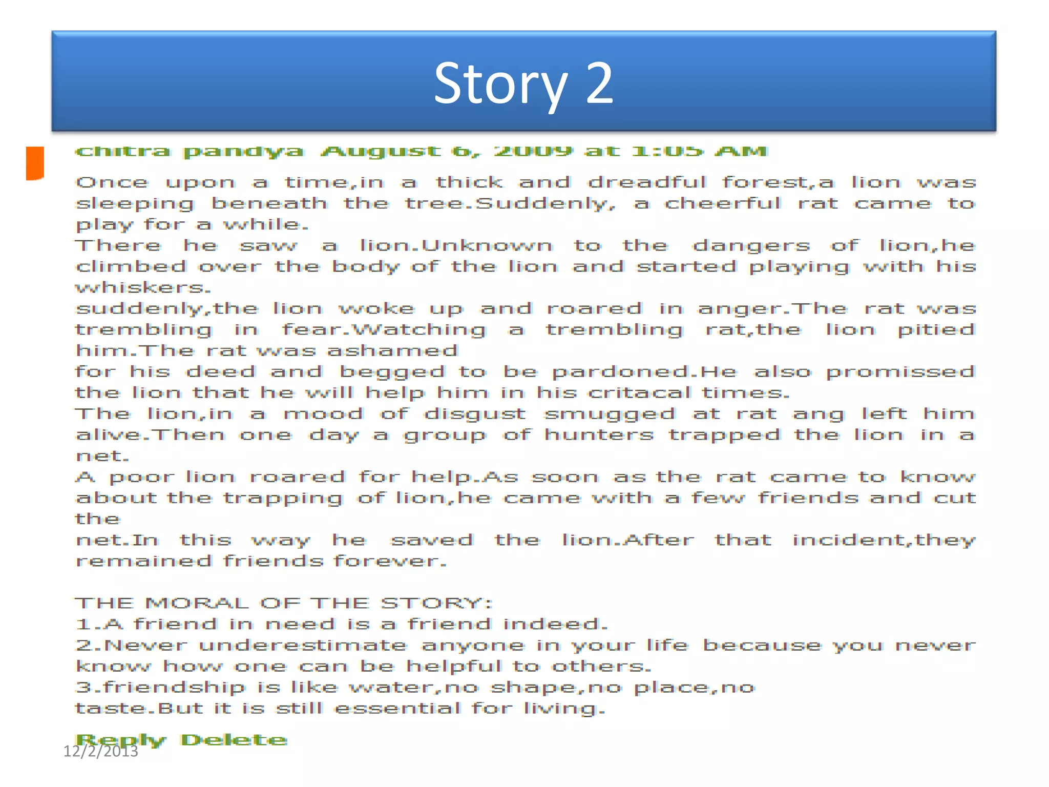 Story 2

12/2/2013

 