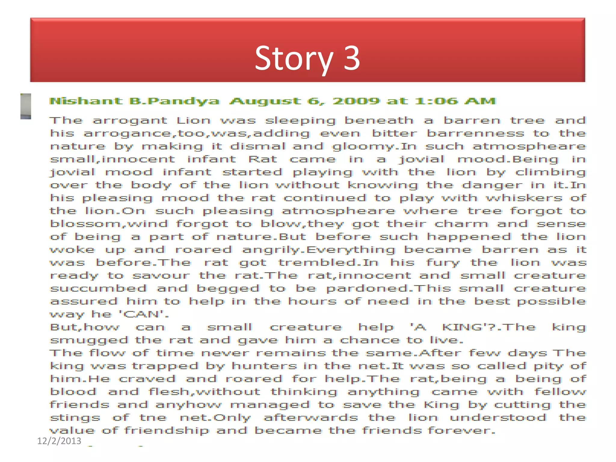Story 3

12/2/2013

 