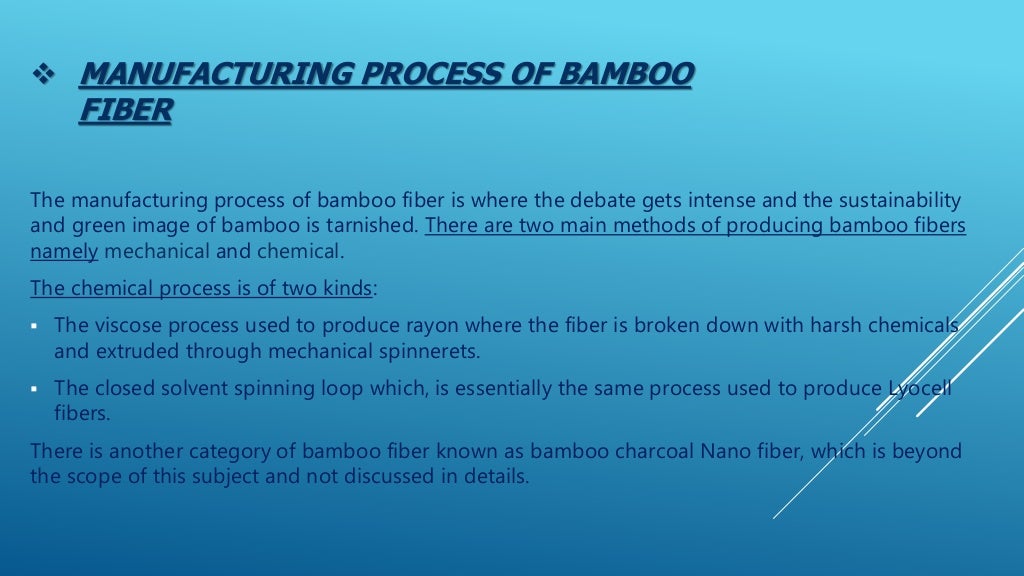Bamboo fibre processing