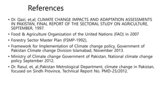 Climate Change In Pakistan | PPTX