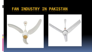 FAN INDUSTRY IN PAKISTAN
 