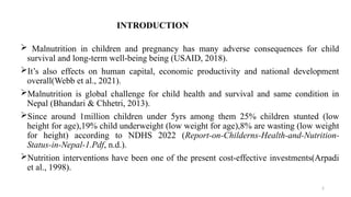 Nutritional Status under 5 years children in Mahottari district | PPTX