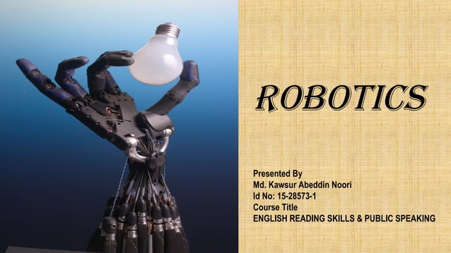 Robotics Presentation | PPT