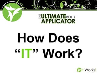 How Does
“IT” Work?

 