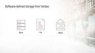 ObjectFileBlock
Software-defined storage from Veritas.
 
