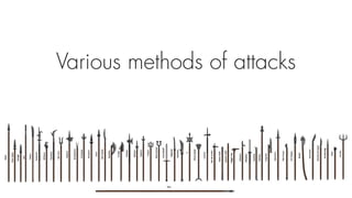 Various methods of attacks
 