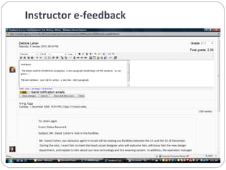 Instructor e-feedback 