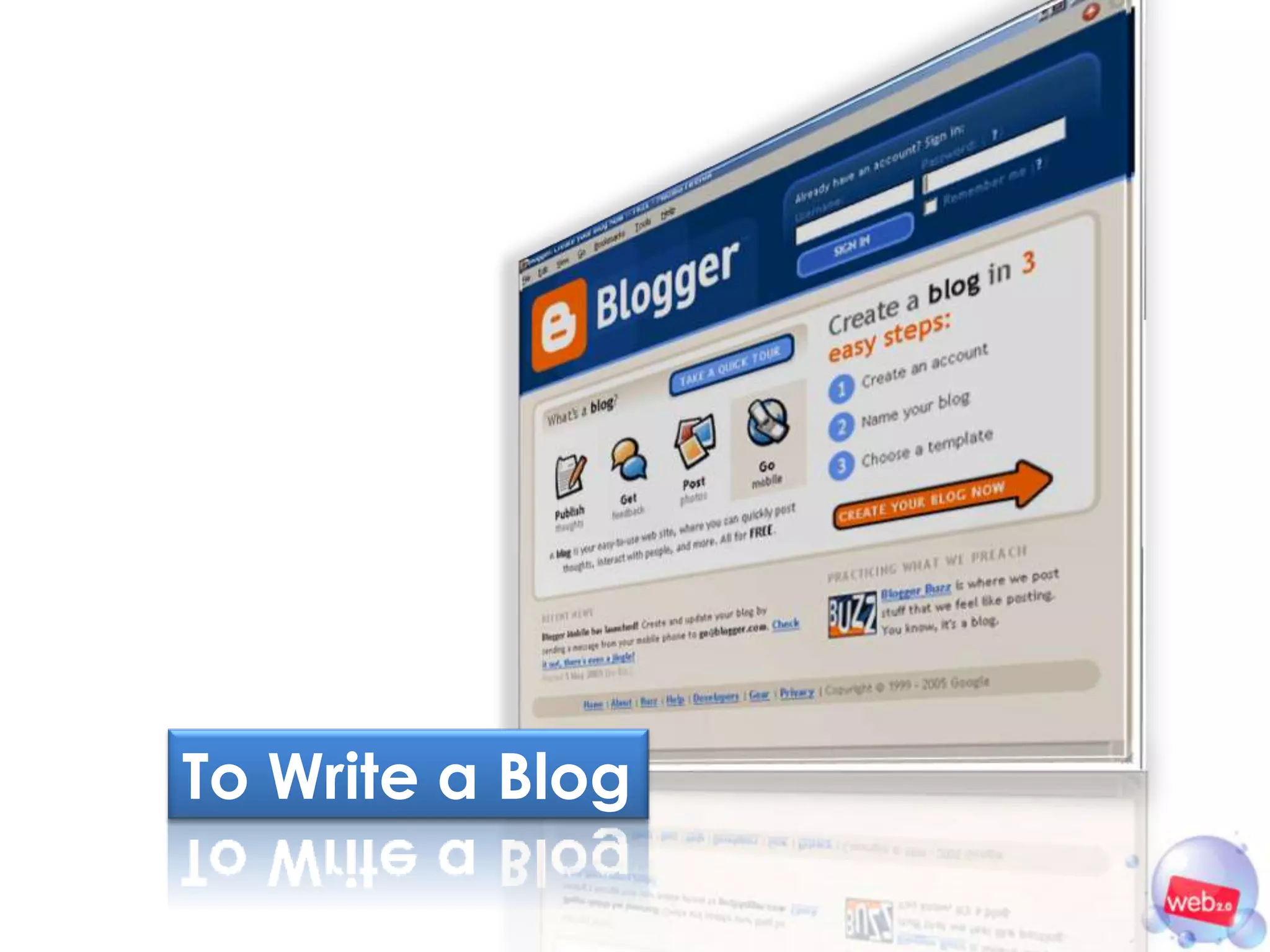 To Write a Blog
 