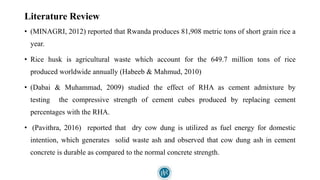 An Experimental Study on Use of Cow Dung Ash and Rice Husk ASH as ...