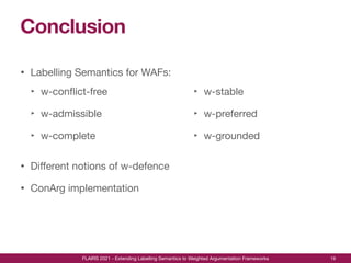 Extending Labelling Semantics to Weighted Argumentation Frameworks | PDF