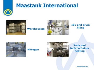 Maastank International
Warehousing
Nitrogen
IBC and drum
filling
Tank and
tank container
heating
 