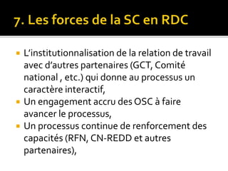 Les fonctions des acteurs non étatiques dans la REDD+ 