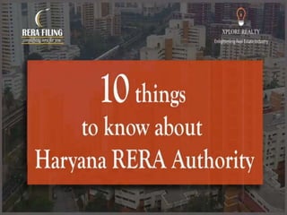  10 things know about Haryana rera authority