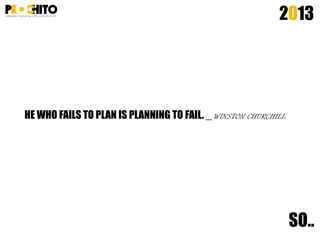 2013
HE WHO FAILS TO PLAN IS PLANNING TO FAIL. _ WINSTON CHURCHILL
SO..
 