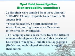 The Geography of the Sample Hospitals
 
