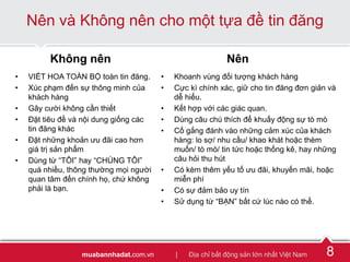 muabannhadat.com.vn | Địa chỉ bất động sản lớn nhất Việt Nam
Nên và Không nên cho một tựa đề tin đăng
Nên
• VIẾT HOA TOÀN ...